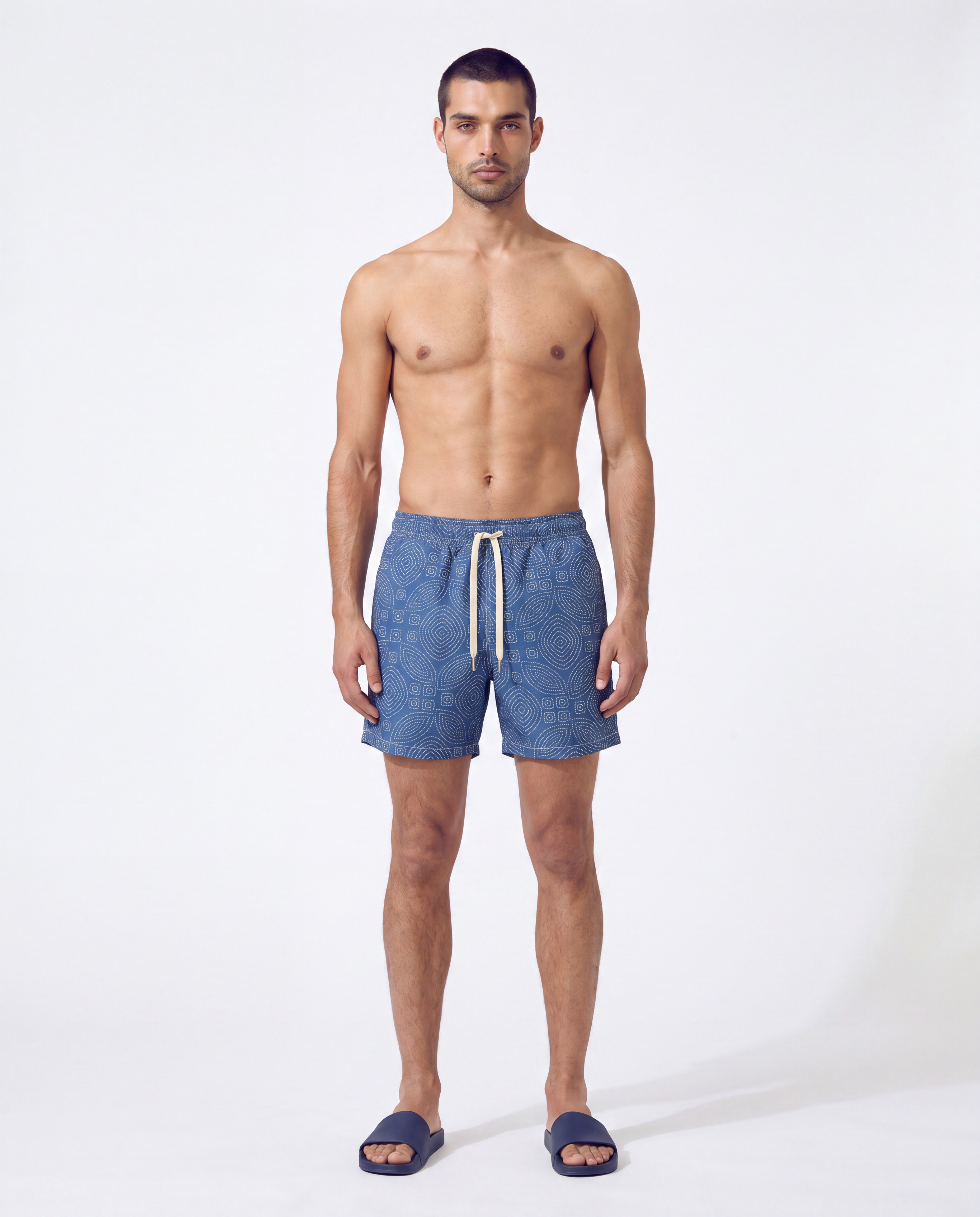 Indigo Medallion Swim shorts