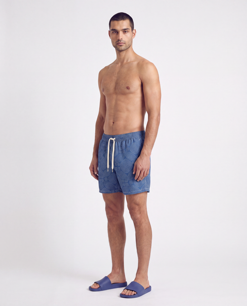 Indigo Medallion Swim shorts